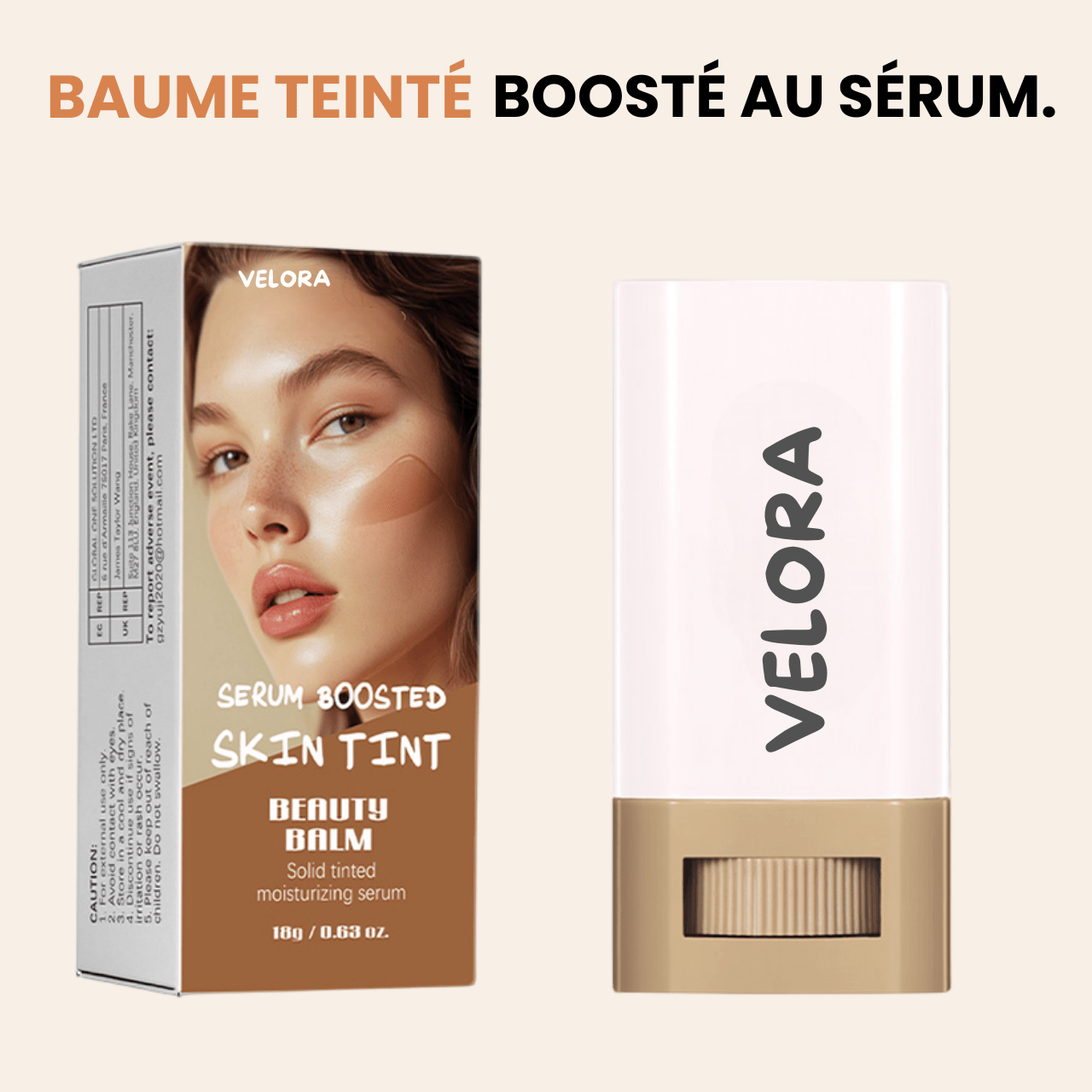 Velora – Baume Teinté Sérum Éclat - Ma boutique